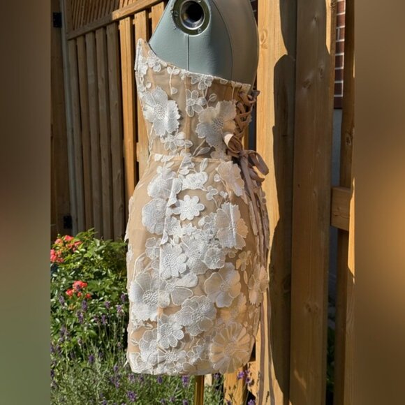 🆕 BRONX & BANCO 🧿 NWOT Jasmine Maraya White Mini Dress - Sz M US 6 - Picture 12 of 16